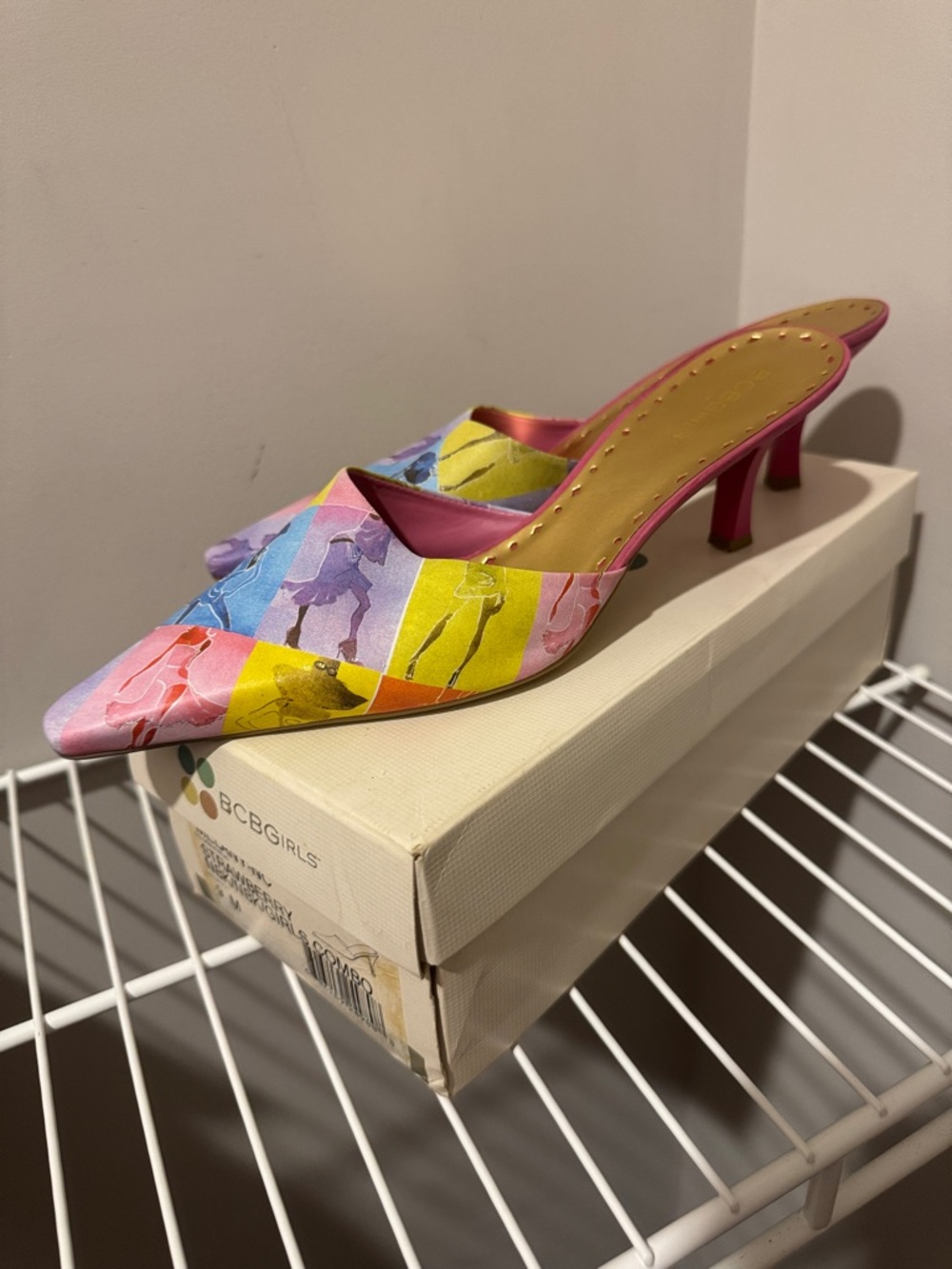 BCBGeneration Multicolor Pointed-Toe Slip-On Mules - Picture 2 of 6